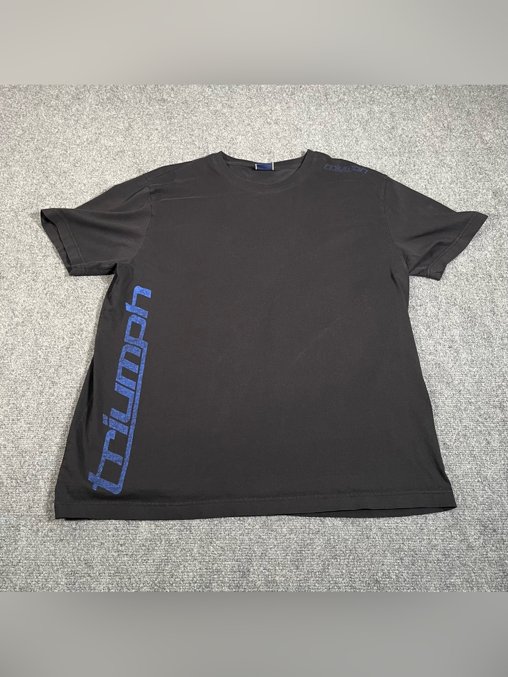 vintage triumph motorcycle shirt Men’s Xl Black Y2K Biker Short Sleeve